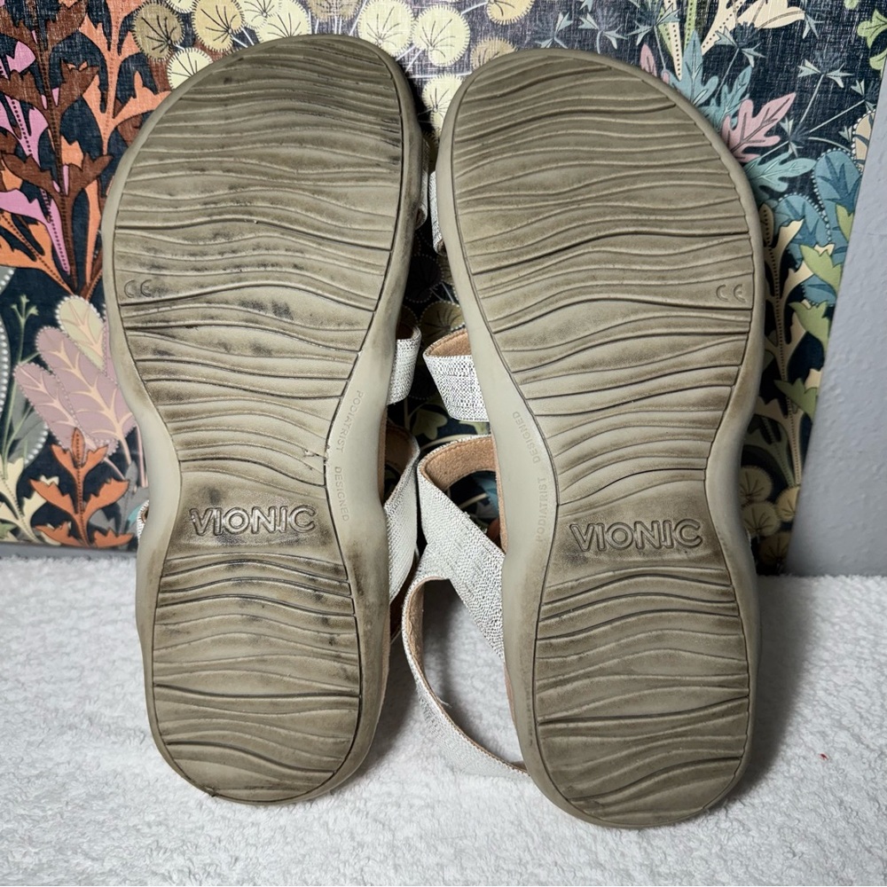 Vionic Amber Women's Silver Adjustable Straps San… - image 3